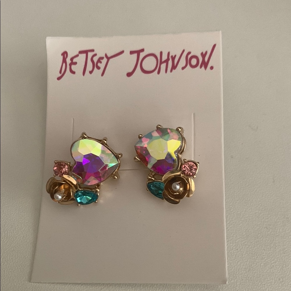 Betsey Johnson Asymmetrical Earrings